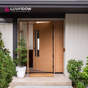 New Design Security Entrance <strong>Doors</strong> Wind Pressure Resistance Simple Design Wood Main Entrance Pivot <strong>Door</strong> <strong>Modern</strong> - Product Image 1