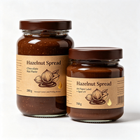 Étiquettes autocollantes en papier couché UV sélectif avec dorure à chaud pour pots de pâte à tartiner chocolat-noisette Haoxuan, pour emballages haut de gamme
