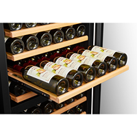 Vantico 450L 149 bouteilles, refroidisseur à vin triple zone, réfrigérateur à vin encastrable commercial avec contrôle numérique de la température