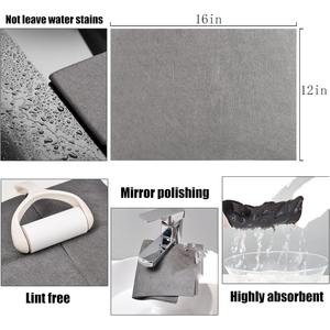 Serviettes de nettoyage multifonctionnelles en microfibre épaissie, sans traces, séchage rapide, pour cuisine, vitres et voitures (vente en gros) - Product Image 2