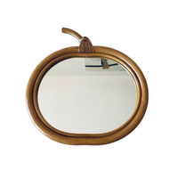 En gros Pas Cher Rotin Osier Mur Monté Miroir Artisanat Décor À La Maison pour Salon Chambre Hôtel