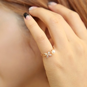 Anello <span class=keywords><strong>in</strong></span> <span class=keywords><strong>Argento</strong></span> Sterling 925 Fatto <span class=keywords><strong>a</strong></span> <span class=keywords><strong>Mano</strong></span>, con Perla e Fiore, per Donna, con Squisita Pietra CZ, Regolabile e Aperto, REETI Collezione Ufficio/Carriera Terza Edizione - Product Image 3
