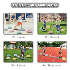 Ensemble de pierres d'équilibre antidérapantes LIYOU pour enfants, blocs d'équilibre pour tout-petits, équipement de fitness intérieur/extérieur, jouet sensoriel TPE/TPR - Product Image 4