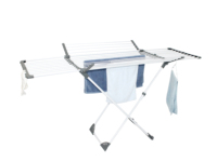 Séchoir à linge multifonctionnel pliable et sans installation en métal sur pied pour usage domestique, idéal pour sécher les vêtements et les aliments