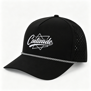New Lightweight Fabric of Functional Flat Brim Cap Factory Custom Outdoor Surfing Waterproof Unstructured Rope Snapback Cap - Product Image 3
