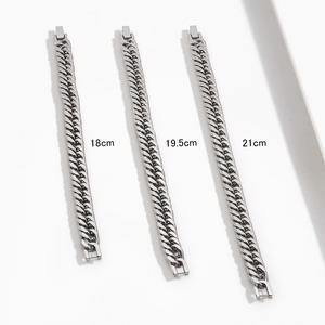 पॉलिश फिनिश फंतासी प्रीमियम पुरुषों के शुद्ध टाइटेनियम गहने 9 मिमी क्यूबन चेन लिंक ब्रेसलेट पुरुषों कलाई हाथ गहने उपहार - Product Image 4