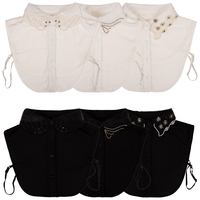 Faux col détachable Dickey col chemisier demi-chemises Peter Pan Faux faux col pour les femmes