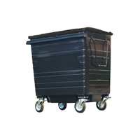 Grande poubelle de stockage de déchets de 1100l, conteneur de déchets multifonctionnel carré de grande capacité