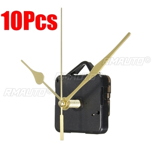 10 Pcs Car Home Quartz <b>Clock</b> Movement Mechanism Long Spindle Gold DIY <b>Hand</b> Repair Tool Parts Kit Universal - Product Image 1