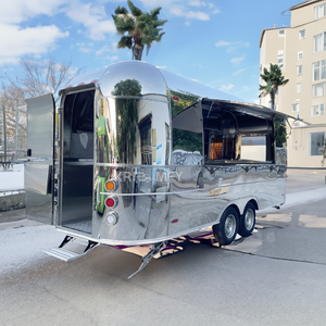 Chariot de vente ambulante économique en acier inoxydable pour Nouvelle-Zélande, remorque à churros mobile pour l'Espagne, camion de bubble tea, fourgon de vente de nourriture - Product Image 1