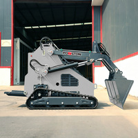 Mini-chargeuse compacte à direction par déplacement (PLC) avec moteur diesel Honda approuvé EPA, la plus petite machine compacte, haute qualité, certifiée CE, vente directe usine