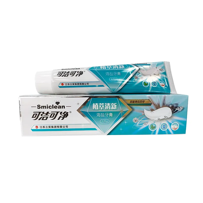 120g Oral Care Food Grade Baking Soda Sea Salt Mint Smell Toothpaste for seneitive toothbrush