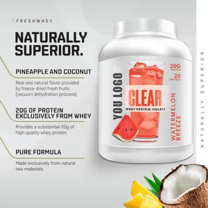 OEM per adulti proteine in polvere Shaker integratori sportivi trasparente siero di latte miscela di siero di latte isolato concentrato e idrolizzato - Product Image 1