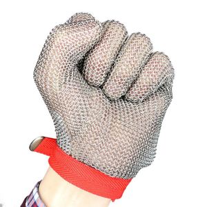 Gants anti-coupure en acier inoxydable 316L de niveau 9 ANSI A9 pour la protection des travailleurs des abattoirs - Product Image 1