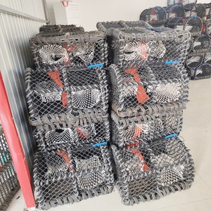 Piège à homard en pot d'écrevisses noires norvégiennes Cage de pisciculture en plastique nylon durable Piège d'aquaculture à cadre en acier pour crabe de crevette - Product Image 5