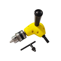Adaptateur de perceuse à angle droit en L à tige hexagonale de 1/4 "avec poignée