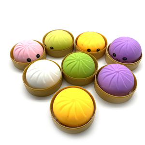 Food Steamer Bun Desk Toys 8.5cm Original Dumpling Colorful Bun Stress Balls Fidget Sensory Toy Dumpling <b>Squishy</b> Toy - Product Image 1