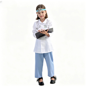 Disfraz de Dentista para Niños, Bata de Laboratorio Blanca Unisex, Traje de Juego de Roles para Niños para Actuaciones en el Jardín de Infancia - Product Image 1
