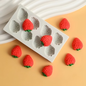 <span class=keywords><strong>Stampo</strong></span> 3D per <span class=keywords><strong>Candele</strong></span> a Corda, Sapone Artigianale e Decorazioni per Torte a Forma di Fragola, Mirtillo, Ciliegia, Lampone e Cioccolato - Product Image 2