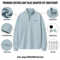 Sweat-shirt décontracté pour homme à col zippé, couleur unie, brodé, confortable, vêtements de sport