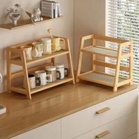 Étagère double couche pour le rangement de bureau Étagère de présentation pour la décoration de la maison 2 étages pour le comptoir de la maison Cuisine Bureau Bureau