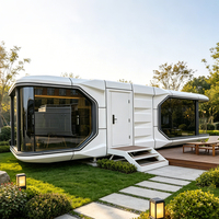 Villa Capsule Spatiale Préfabriquée Isolée et Résistante aux Intempéries, Idéale pour Base de Camping de Surf en Zone Côtière, Résistante aux Pulvérisations Salines