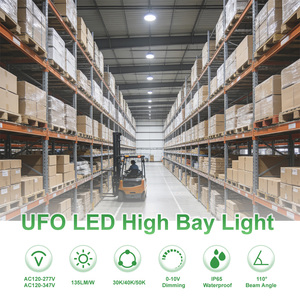 Projecteur LED UFO 240W pour Grandes Nausseurs AC277-480V 3CCT Réglable Stock Local US <span class=keywords><strong>Éclairage</strong></span> Commercial <span class=keywords><strong>Industriel</strong></span> pour Ateliers - Product Image 2