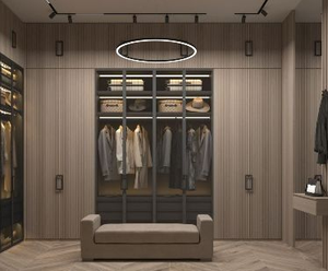 Muebles de guardarropa modernos personalizables con puerta de vidrio, armarios para dormitorio, Hotel, sala de estar, hogar, apartamento, Villa, uso - Product Image 5