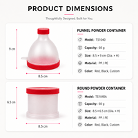 Ensemble cadeau de bouteille shaker à protéines en PP de 300 ml personnalisée avec des contenants de stockage de poudre et une boule mélangeuse, vente en gros de shakers pour compléments alimentaires
