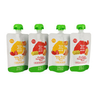 Sac d'emballage de jus de jus de liquide alimentaire imprimé numérique personnalisé Doypack pochette d'emballage de bec de sauce aux fruits pour vinaigrette