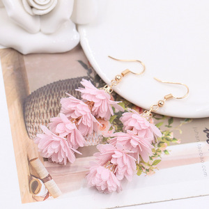 Pendientes Colgantes de Moda para Mujer, con Forma de Flor, Estilo Bohemia, Joyería para Fiesta, Resina Acrílica, Aleación de Zinc - Product Image 3