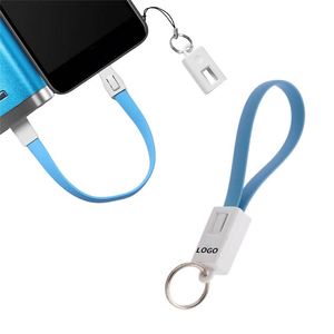 Custom TPE Micro Usb Data <b>Cable</b> Eco-friendly 2A Fast Charging <b>Charger</b> Keychain <b>Cable</b> with <b>Type</b> <b>C</b> - Product Image 1