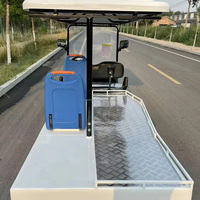 Voiturette de golf électrique robuste 72V, directement de l'usine, avec grand plateau de chargement plat et toit étanche pour la livraison de marchandises sur les propriétés