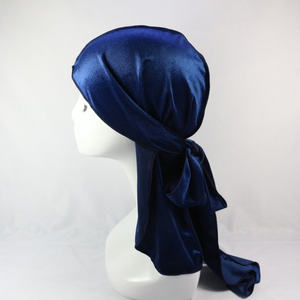 HZM-18113 personnalisé velours <span class=keywords><strong>Durag</strong></span> multicolore pour votre choix longue queue Premium brillant <span class=keywords><strong>Durag</strong></span> - Product Image 3