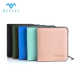 Saffiano di alta qualità in <span class=keywords><strong>vera</strong></span> <span class=keywords><strong>pelle</strong></span> da <span class=keywords><strong>donna</strong></span> MEYSHE <span class=keywords><strong>piccolo</strong></span> <span class=keywords><strong>portafoglio</strong></span> portamonete RFID blocco cerniera e bottone - Product Image 6