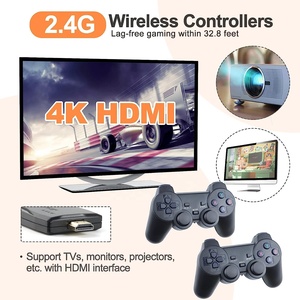Regalo de Navidad M8 Family TV 64G incorporado 20000 juegos Stick <span class=keywords><strong>2</strong></span> controlador inalámbrico Gamepad 4K HD consola de videojuegos - Product Image 3