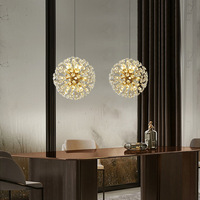 Lampe suspendue LED en fer de style nordique moderne, réglable en hauteur, finition dorée, plusieurs tailles (30-60 cm), lustre suspendu pour salon/salle à manger