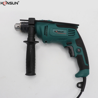 Perceuse à percussion KONSUN 810W, mandrin à clé de 13 mm, vitesse variable, perceuse électrique portable pour le bois, le métal, le béton, OEM