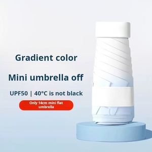 Parapluie ultra léger, compact, portable, mini, dégradé de couleurs, UPF50+, pour femmes, design mignon pour les jours ensoleillés et pluvieux - Product Image 4