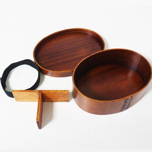 Fiambrera de madera con separador interno, contenedor de comida de madera - Product Image 4