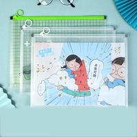 Pochette A4 zippée en plastique pour documents, classeur de rangement pour lettres, pochette extensible A4 en plastique avec fermeture éclair pour documents