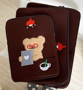 Housse d'<span class=keywords><strong>ordinateur</strong></span> <span class=keywords><strong>portable</strong></span> en tissu de coton Dongjin avec motif d'ours de dessin animé mignon, 11, 13, <span class=keywords><strong>15</strong></span> <span class=keywords><strong>pouces</strong></span>, solution de rangement de haute qualité pour garçons - Product Image 6