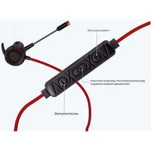 Auriculares para juegos con micrófono, rojos, con cable, intraaurales, para teléfono móvil y computadora. - Product Image 2