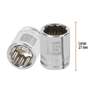 BOX 6 Chiave a bussola da 15 mm, 12 punte, attacco da 3/8 pollici, TRUPER - Product Image 3