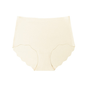 Wholesale Women Seamless Ice <b>Silk</b> Briefs High Waist Scalloped Edge No Show Invisible <b>Underwear</b> Solid Comfort Plus Size Panties - Product Image 1