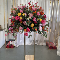 IFG Nouvelles Idées – Centre de Table Floral en Boule de Fleurs Séparées Rose Fuchsia, Orange, Jaune pour Décoration de Mariage