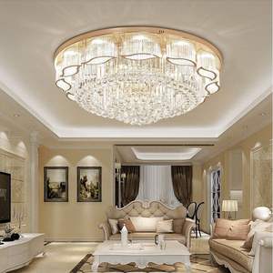 Éclairage zèle plafond en cristal led rond à plusieurs niveaux de luxe pour la décoration du salon - Product Image 2