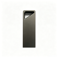 Boîtier de clé USB en alliage de zinc en gros, directement de l'usine, triangle creux, logo personnalisé