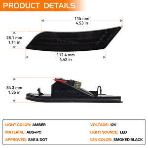 Nuove Luci Laterali Gialle per Chevrolet Chevy Blazer 19-23 Cadillac XT5, Lampade Laterali per Parafango Anteriore, Riflettori e Luci di Posizione - Product Image 3