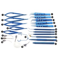 Kit Quirúrgico de Cataratas de Titanio MedLabPlus de 21 Piezas - Instrumentos de Microcirugía Reutilizables con Garantía de 12 Meses